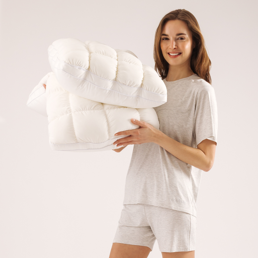 White puff pillow