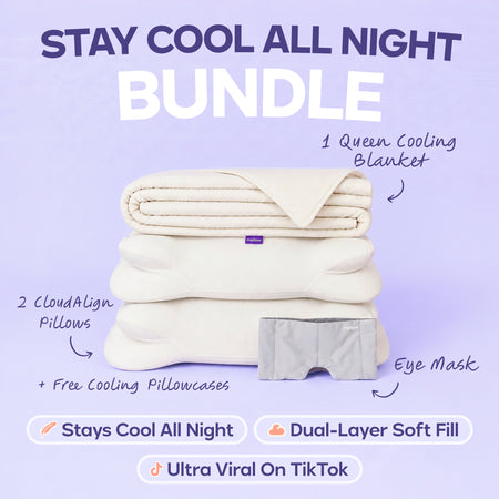 CloudCool™ Cooling Comforter + 2 CloudAlign Pillows + Weighted Eye Mask