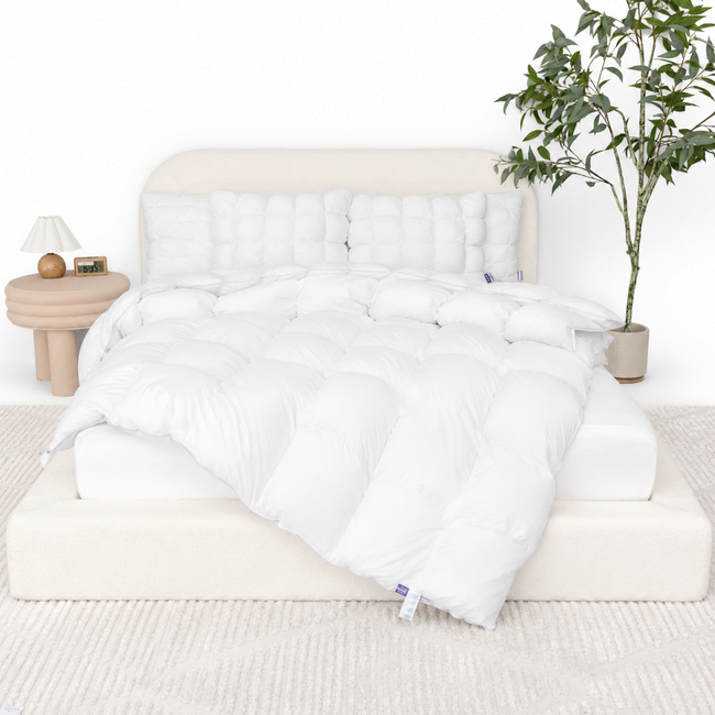 CloudFill Duvet Insert — white duvet on bed
