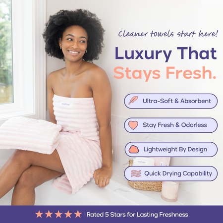 Ribbed Bath Towels (4-Pack)