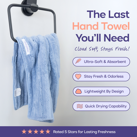 Ribbed Hand Towels (4-Pack)